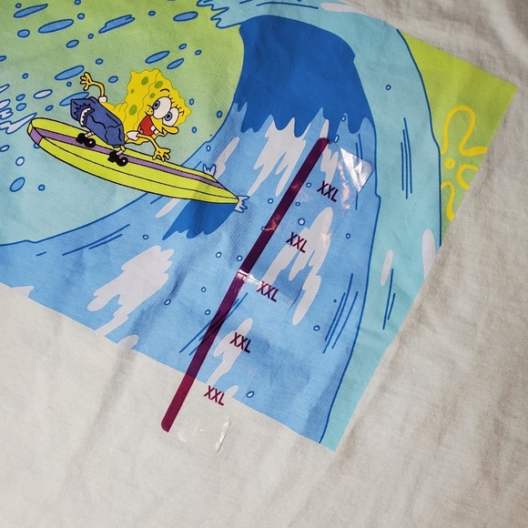 NWT Nickelodeon Women's SpongeBob Surfing Graphic Tank Top - Light Blue XXL - Picture 6 of 14